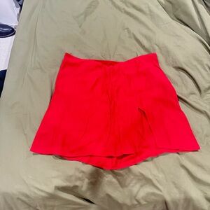 Reformation Bright Red Mini Skirt